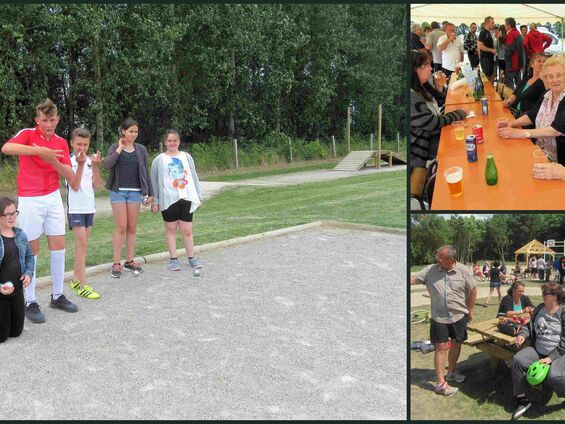 Vendredi 14 juillet 2017, Jeux sur le terrain omnisports d'Haynecourt