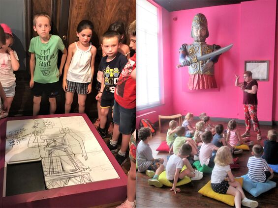 Mardi 25 juin 2019, Les élèves du RPI visitent la maison des géants à Ath