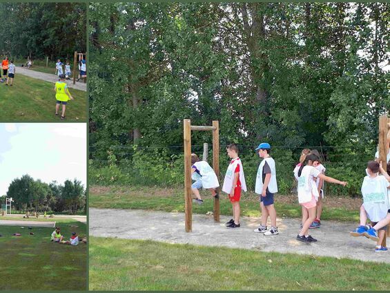 Les élèves de l'école primaire de Raillencourt-Sainte-Olle passent par Haynecourt.