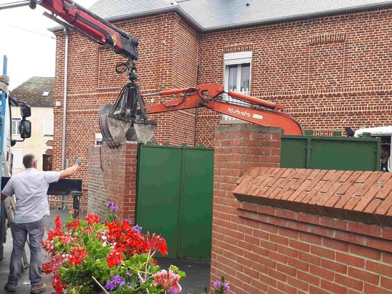Travaux à l'école d'Haynecourt, juillet 2017