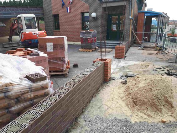 Travaux à l'école d'Haynecourt, juillet 2017