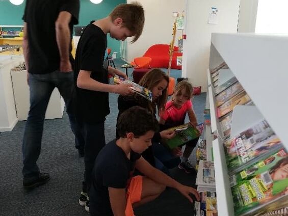 Vendredi 21 juin 2019, Visite de la nouvelle médiathèque de Cambrai : le Labo Culturel par les élèves de la classe des CM1-CM2 du R.P.I. Haynecourt-Sancourt-Blécourt