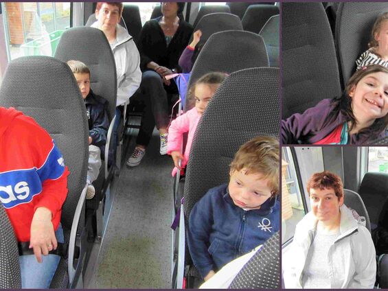 Vendredi 9 juin 2017, départ des élèves de maternelle pour le parc Mosaïc d'Houplin-Anscoine