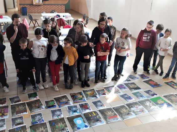 Lundi 1er avril 2019, Dans le cadre du CLEA, nos élèves du R.P.I rencontrent Stéphane Billot à Sancourt