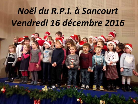 Fête de Noël du R.P.I. vendredi 16 décembre 2016