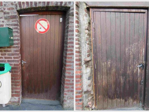 Le portillon d'entrée de l'école d'Haynecourt avant travaux