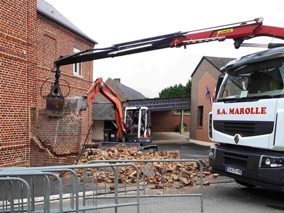 Travaux à l'école d'Haynecourt, juillet 2017