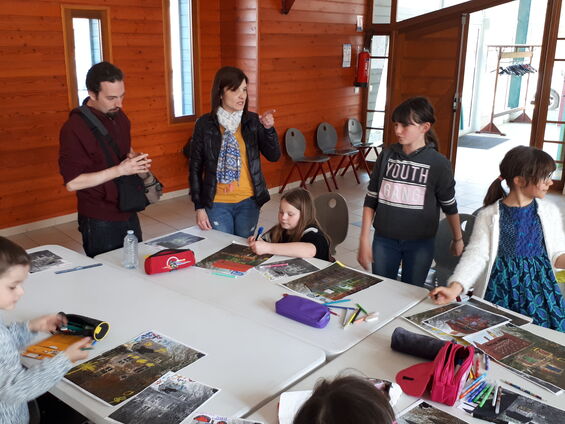 Lundi 1er avril 2019, Dans le cadre du CLEA, nos élèves du R.P.I rencontrent Stéphane Billot à Sancourt