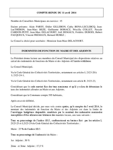 compte rendu avril 2014