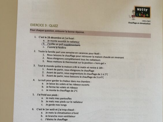 Vendredi 28 juin 2019, les élèves de la classe des CM1-CM2 du R.P.I. Haynecourt-Sancourt-Blécourt reçoivent un animateur dans le cadre du programme Watty à l'école