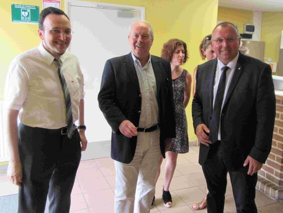 Dimanche 8 juillet 2018, Ducasse à Haynecourt ... Sylvain Tranoy, Président du pays du Cambrésis et Jean-Pierre Dhorme, maire de Naves