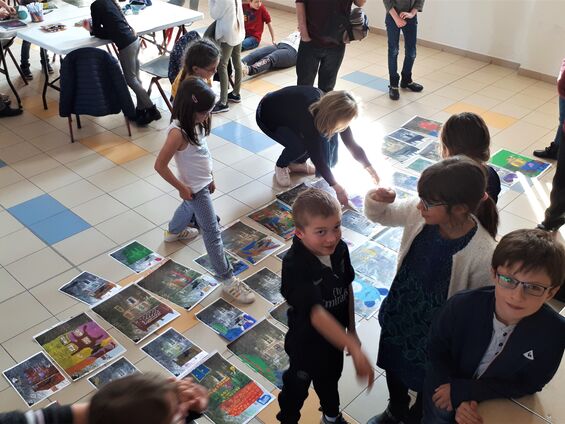 Lundi 1er avril 2019, Dans le cadre du CLEA, nos élèves du R.P.I rencontrent Stéphane Billot à Sancourt