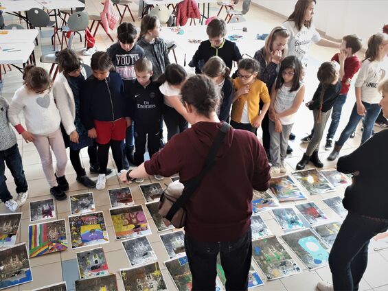 Lundi 1er avril 2019, Dans le cadre du CLEA, nos élèves du R.P.I rencontrent Stéphane Billot à Sancourt