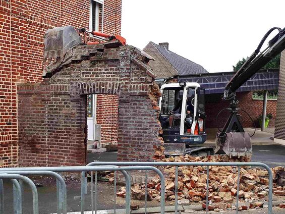 Travaux à l'école d'Haynecourt, juillet 2017