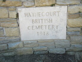Plaque du cimetière anglais
