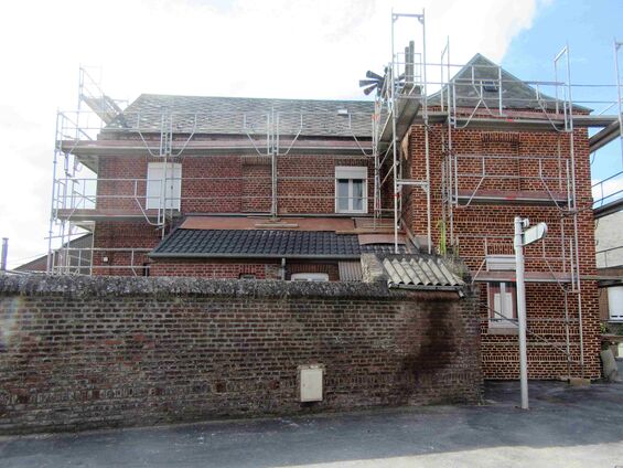 Travaux sur la maison au 1 rue de Bourlon à Haynecourt en 2016