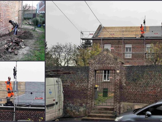 Travaux sur l'ancien presbytère, novembre 2016
