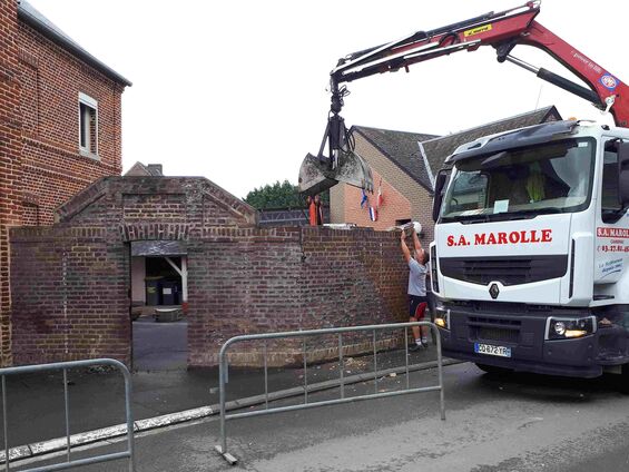 Travaux à l'école d'Haynecourt, juillet 2017