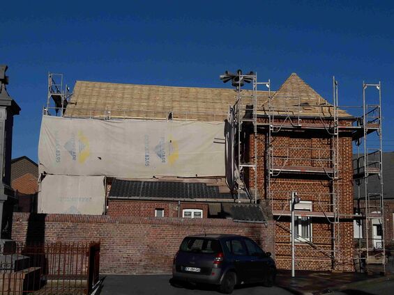 Travaux sur la maison au 1 rue de Bourlon à Haynecourt en 2016