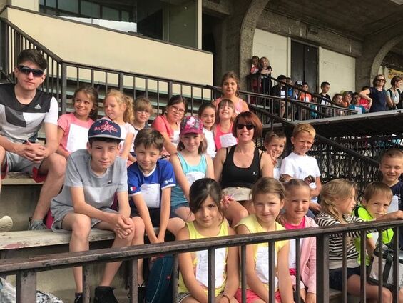Stade de la liberté de Cambrai, épreuves d’athlétisme le lundi 1er juillet 2019 pour les élèves du R.P.I.