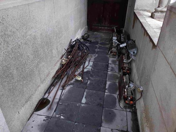 Installation du nouveau chauffage dans l'église, Fin août 2017