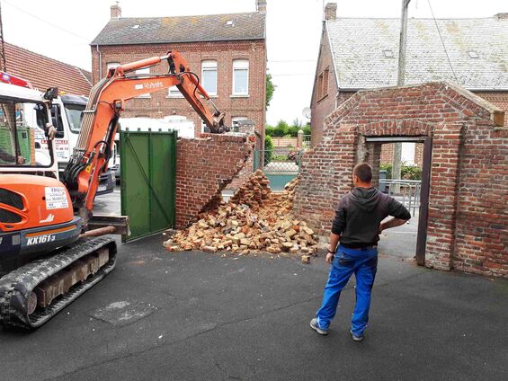 Travaux à l'école d'Haynecourt, juillet 2017