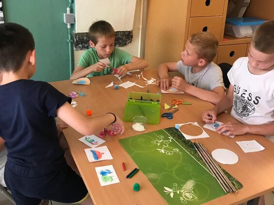 Mardi 25 juin 2019, Les élèves du RPI visitent la maison des géants à Ath