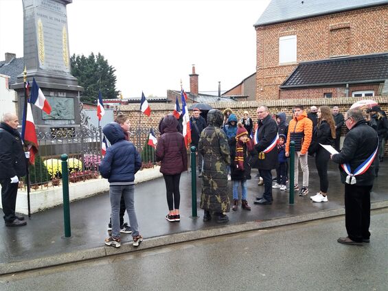 Lundi 11 novembre 2019, Commémoration de l'armistice à Haynecourt